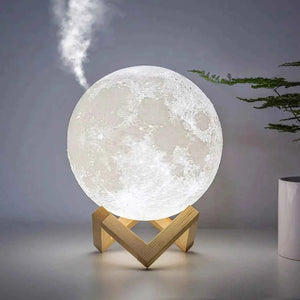 Luminária de Lua com Umidificador de Ar Ultrassônico