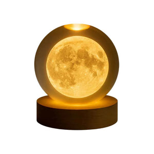 Mini Luminária 3D de Cristal Astronômica