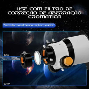 Telescópio Refrator 102mm com Montagem Altazimute e Tripé