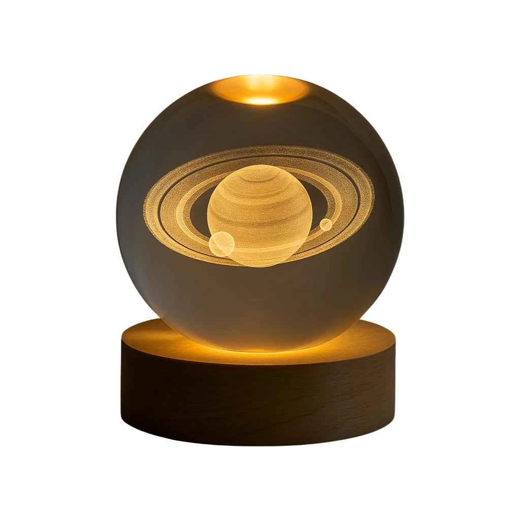 Mini Luminária 3D de Cristal Astronômica