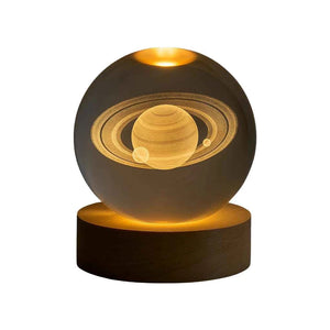Mini Luminária 3D de Cristal Astronômica