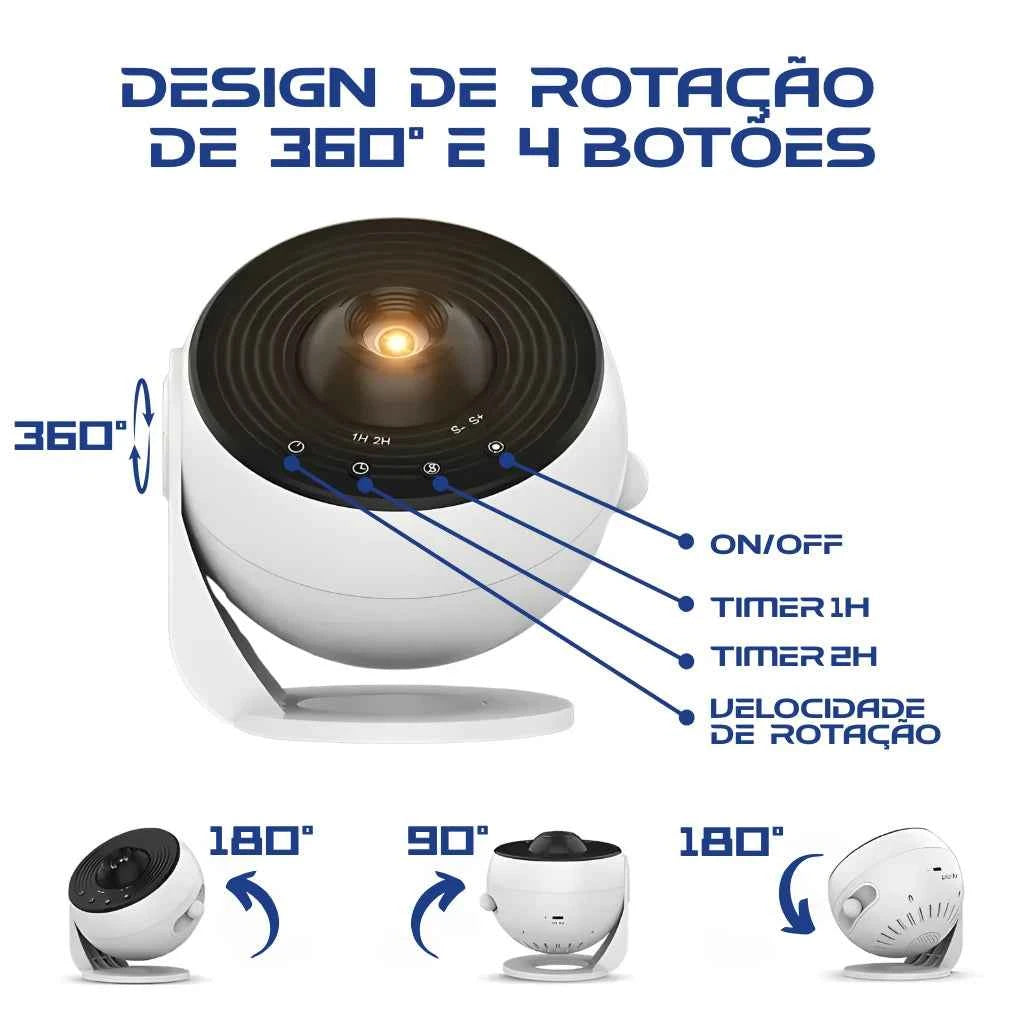 Projetor em Full HD de Imagens de Galáxia com 13 Modos Diferentes
