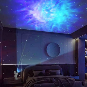 Luminária Astronauta Projetor de Galáxias com Controle Remoto