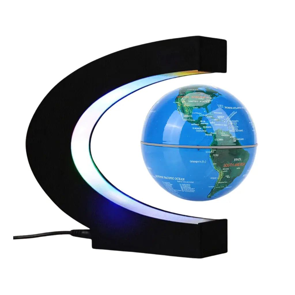 Luminária de LED Globo Terrestre com Levitação Magnética