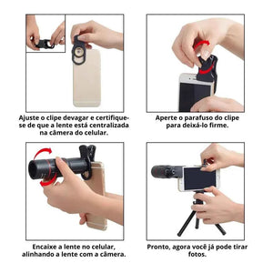 Lente APEXEL 18x25 para Celular Macro