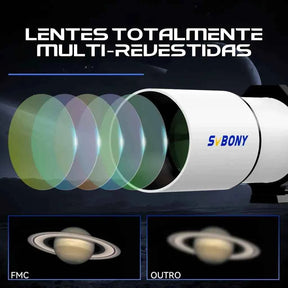 Telescópio Refrator Svbony SV48P 102mm com Tripé e Montagem SV225