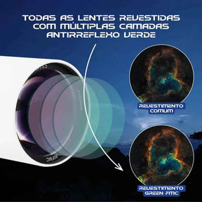 Telescópio Refrator Svbony SV48P 90mm com Tripé e Montagem SV225