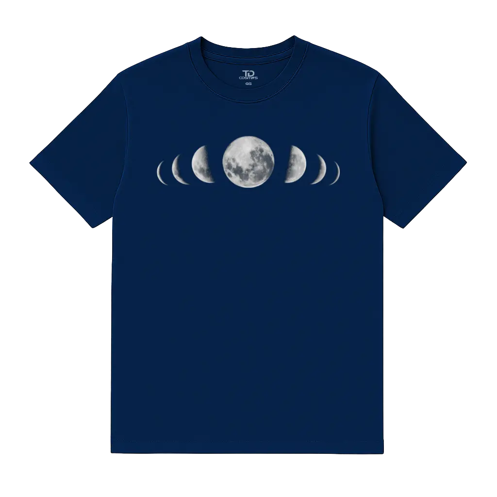 Camiseta TD White Moon Shapes Azul