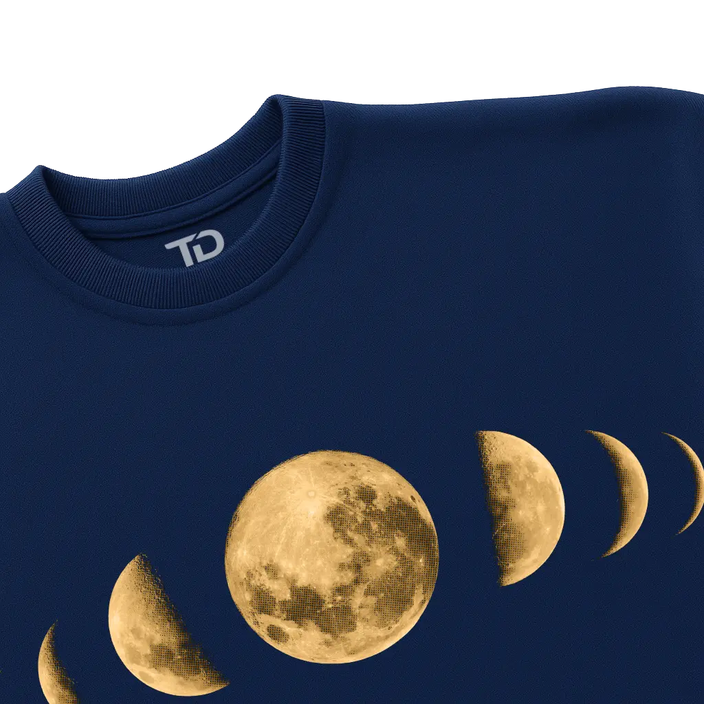 Camiseta TD Yellow Moon Shapes Azul