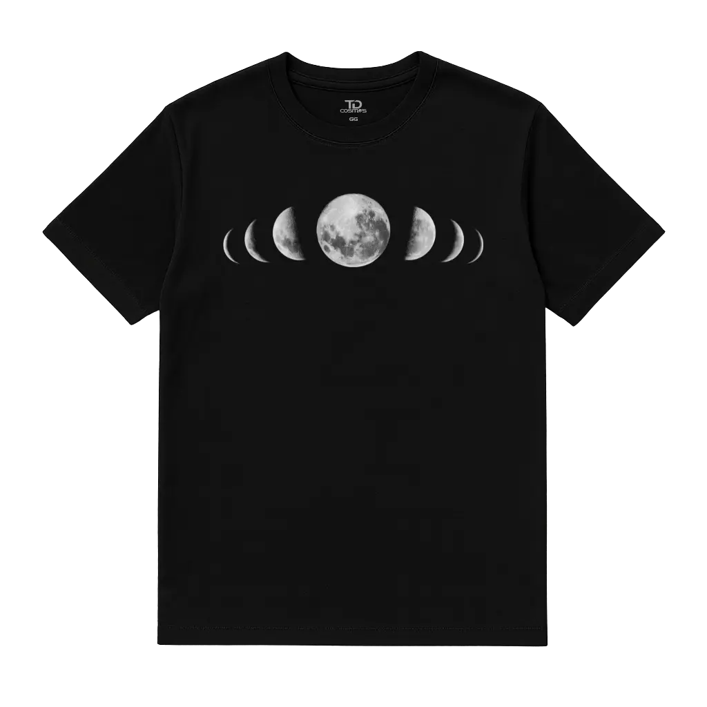 Camiseta TD White Moon Shapes Preta