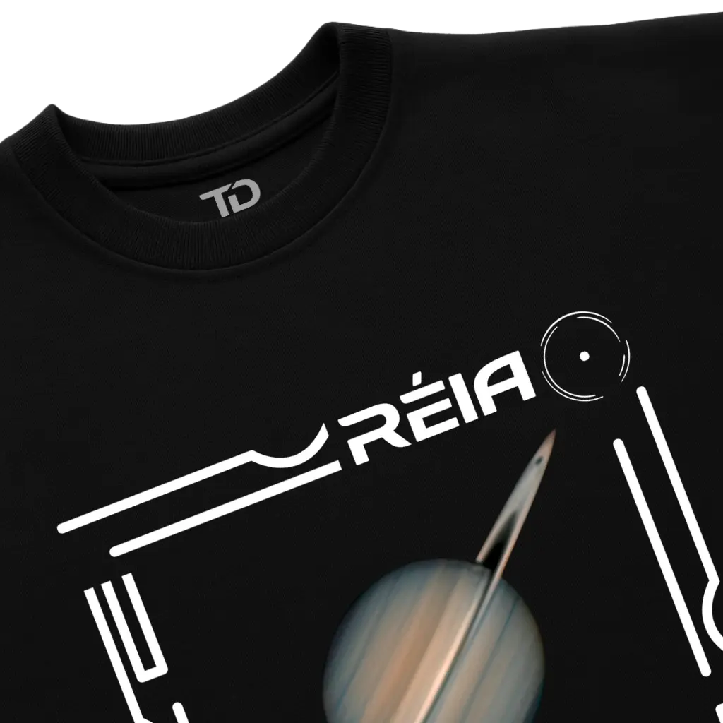 Camiseta TD Saturn Moons Preta