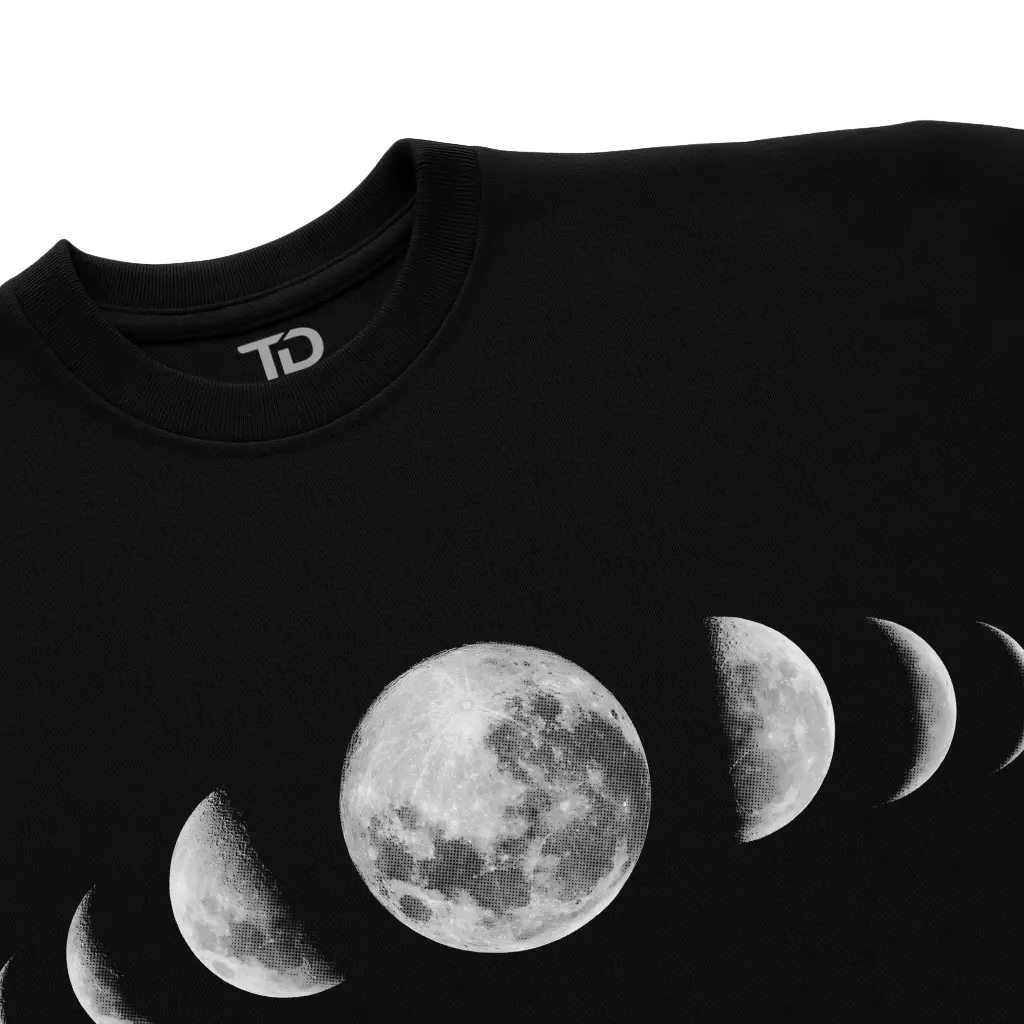 Camiseta TD White Moon Shapes Preta